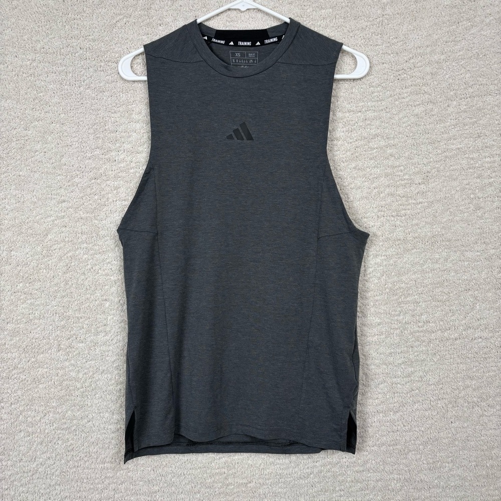 Adidas Tank Mens XS Gray D4T Tank Sleeveless Training‎ Shirt